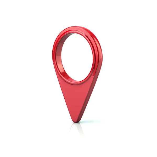 Round red map pointer — Stock Photo, Image