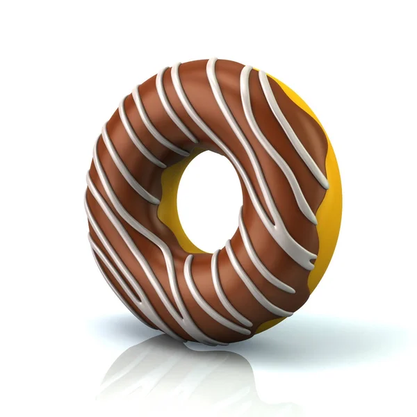 Donut de chocolate con glaseado —  Fotos de Stock