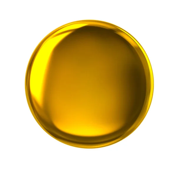 Złoty przycisk lub znaczek — Zdjęcie stockowe