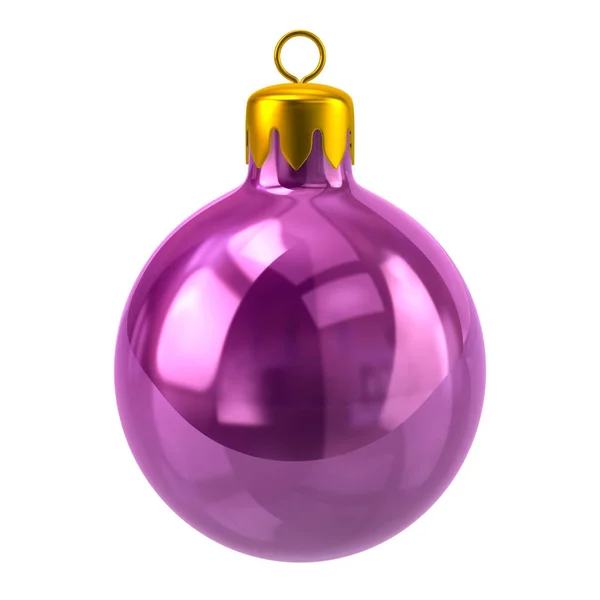 Fioletowy ilustracja 3d Boże Narodzenie ball — Zdjęcie stockowe