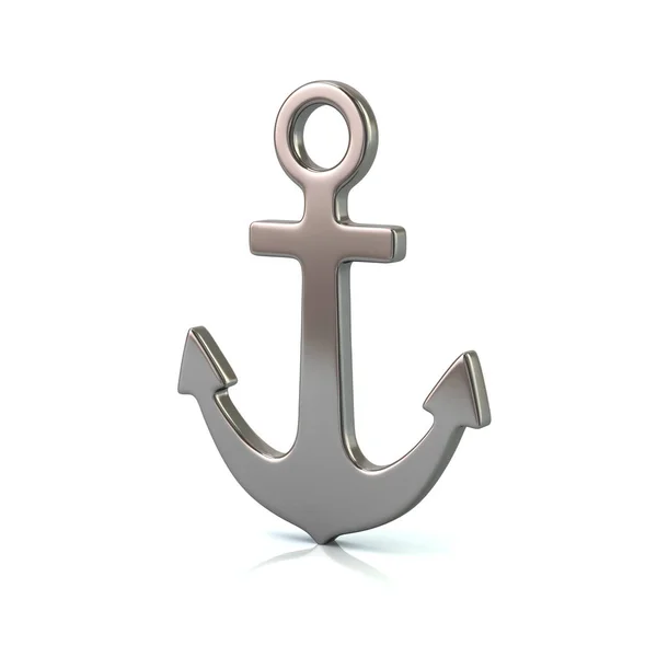 Silver anchor icon — Stock Photo, Image