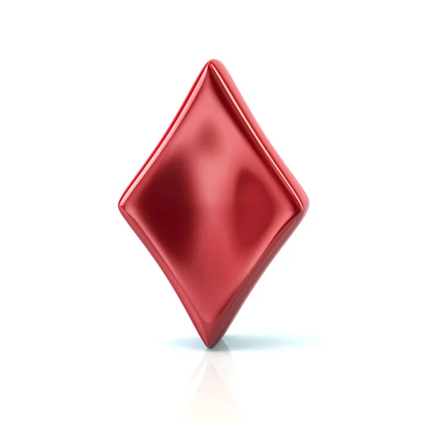 Red diamond kart osiągających symbol — Zdjęcie stockowe