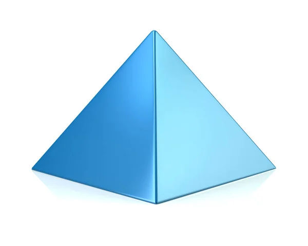 Blå pyramid 3d illustration — Stockfoto