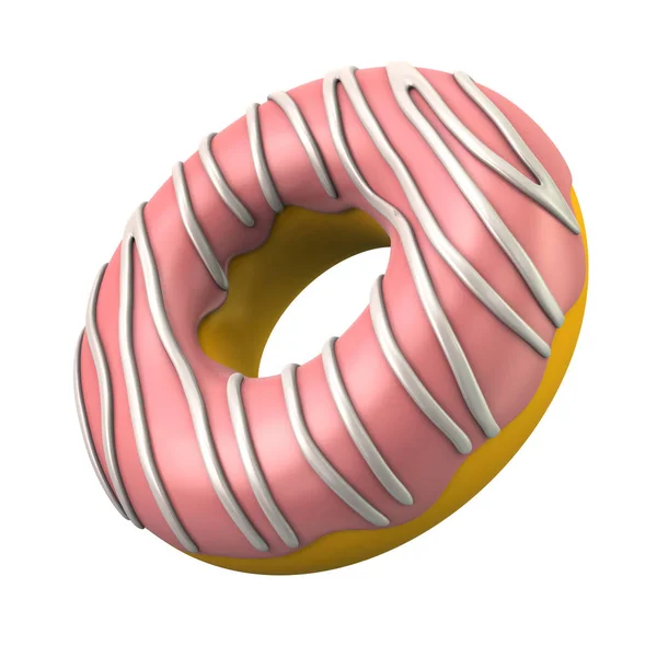 Piink donut 3d ilustração — Fotografia de Stock