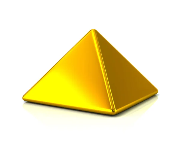 Gouden quare piramide — Stockfoto