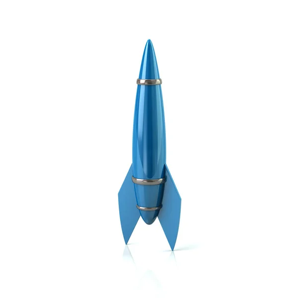 Blue rocket icon — Stock Photo, Image