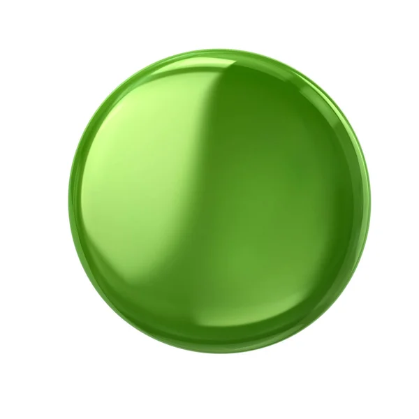 Green button or badge — Stock Photo, Image