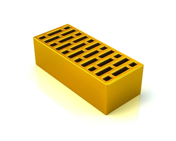 Ilustracja 3d Gold brick — Zdjęcie stockowe