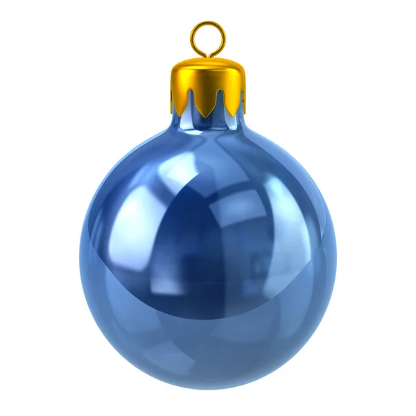Blå jul bollen 3d illustration — Stockfoto