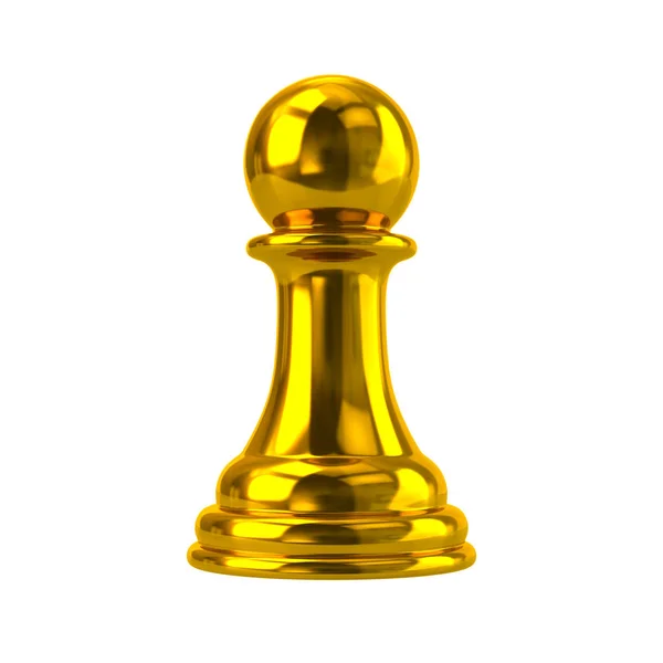Illustration 3D du pion doré — Photo