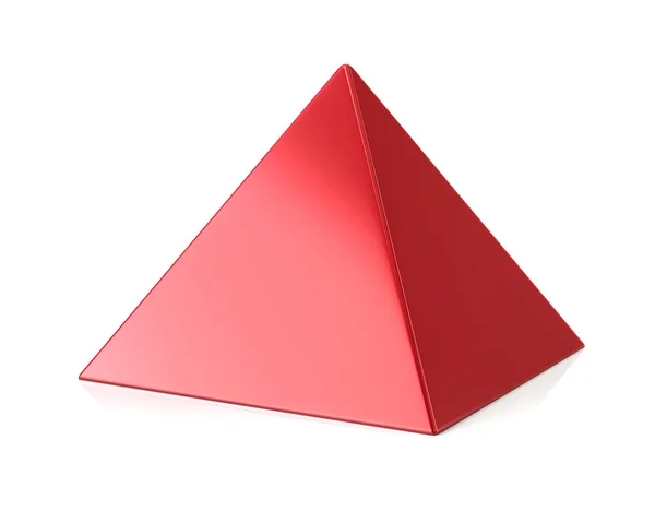 Rote Pyramide 3D-Illustration — Stockfoto