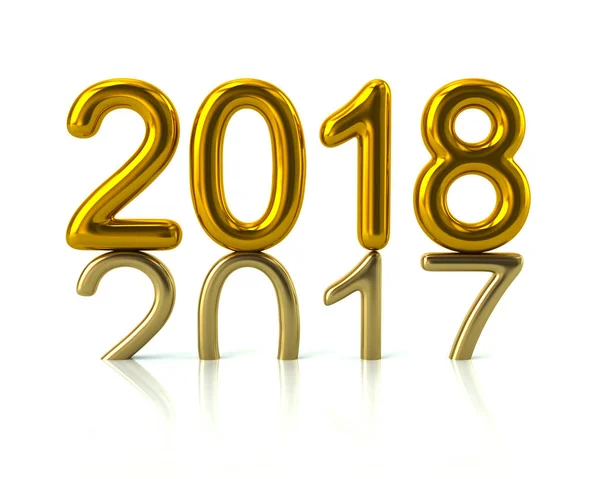 Número do ano de ouro 2018 — Fotografia de Stock