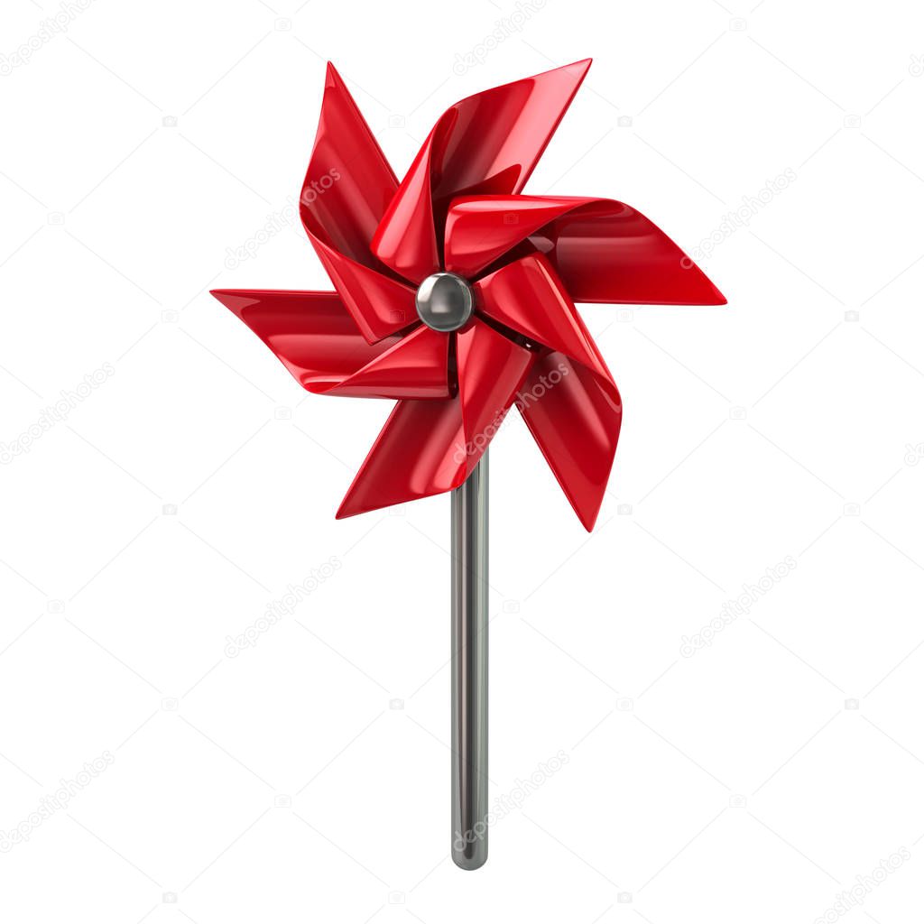 3d Red pinwheel 