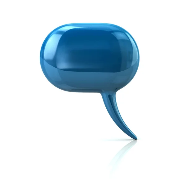 Icona bolla chat blu — Foto Stock