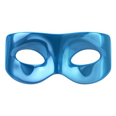Boş mavi maske 3d resimleme