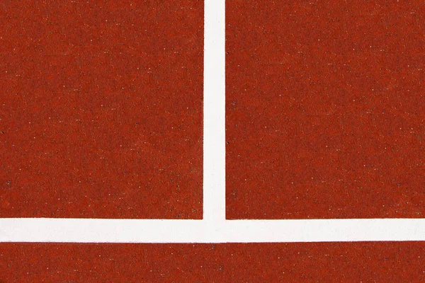 Brauner Boden Eines Street Basketballfeldes Mit Weißen Linien Ansicht Von — Stockfoto
