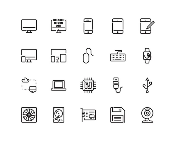 Bilgisayar anahat Icon set