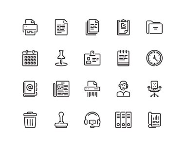Office anahat stili Icon set