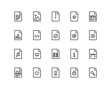 Belgeleri Icon set yazın