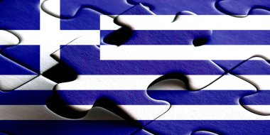 Puzzel tarzı tasarım ile ülke bayrakları