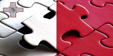 Puzzel tarzı tasarım ile ülke bayrakları