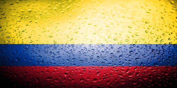 Banderas Nacionales Con Diseño Gotas Agua — Foto de Stock