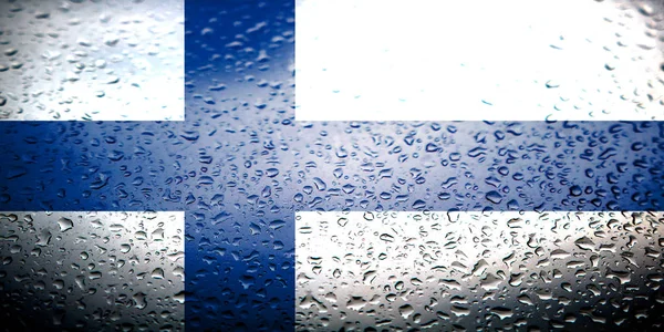 Национальные Флаги Конструкцией Капель Воды — стоковое фото
