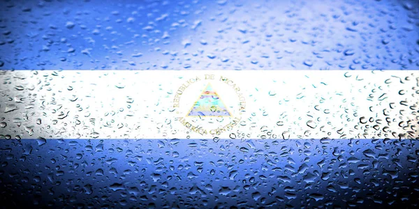 Banderas Nacionales Con Diseño Gotas Agua —  Fotos de Stock