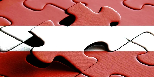 Puzzel tarzı tasarım ile ülke bayrakları