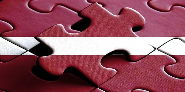 Puzzel tarzı tasarım ile ülke bayrakları