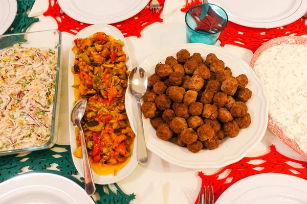 Traditionelles Türkisches Essen Und Frühstück — Stockfoto