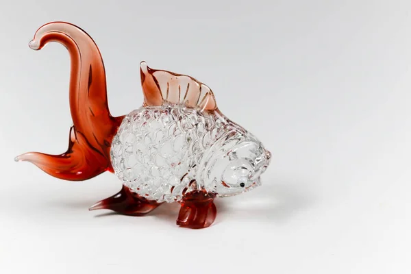 Escultura Vidro Peixe Para Decoração — Fotografia de Stock