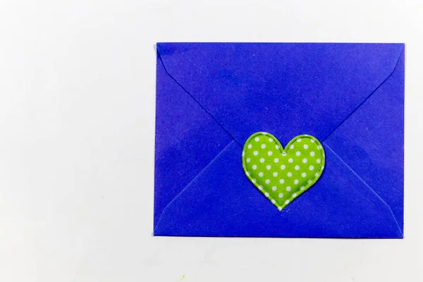 Barevné Dopisní Obálky Barevné Srdce — Stock fotografie