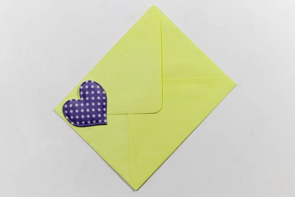 Envelopes Letra Cor Corações Coloridos — Fotografia de Stock