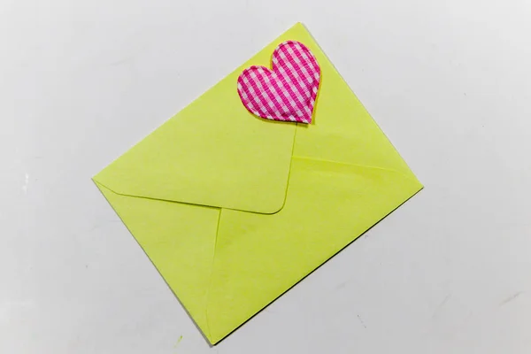 Envelopes Letra Cor Corações Coloridos — Fotografia de Stock