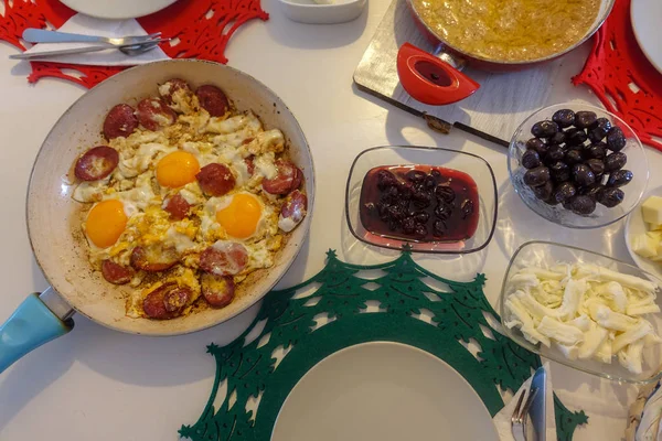 Traditional Turkish Breakfast Naturel — Stock Photo, Image