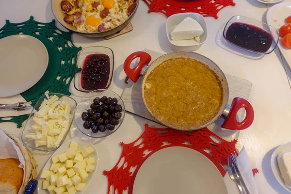 Traditionell Turkisk Frukost Naturel — Stockfoto