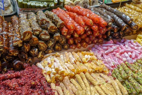 Tradycyjne Turkish Delight Tureckie Przysmaki — Zdjęcie stockowe