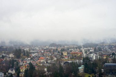 Bled Gölü ve Bled göl Adası manzarası, tarihi kent