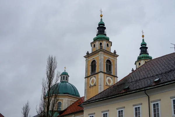 Eski şehir Slovenya ve Ljubljana 'ya bakıyor
