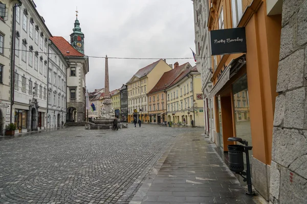 Eski Şehir Slovenya Ljubljana Bakıyor — Stok fotoğraf