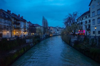 Eski şehir Slovenya ve Ljubljana 'ya bakıyor