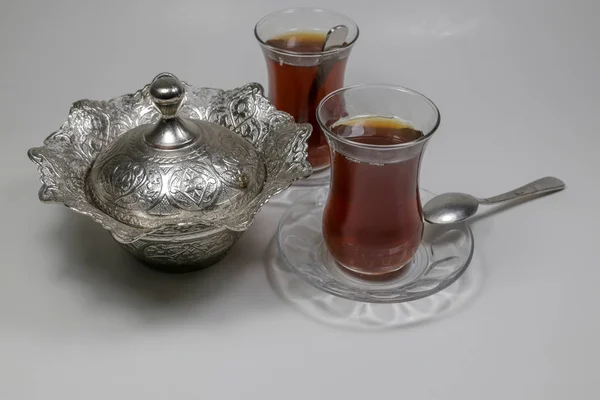 Traditional Turkish Tea Isolated — Stock Photo, Image