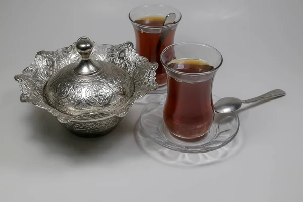 Traditional Turkish Tea Isolated — Stock Photo, Image