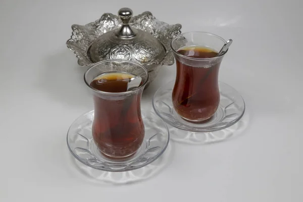 Traditional Turkish Tea Isolated — Stock Photo, Image