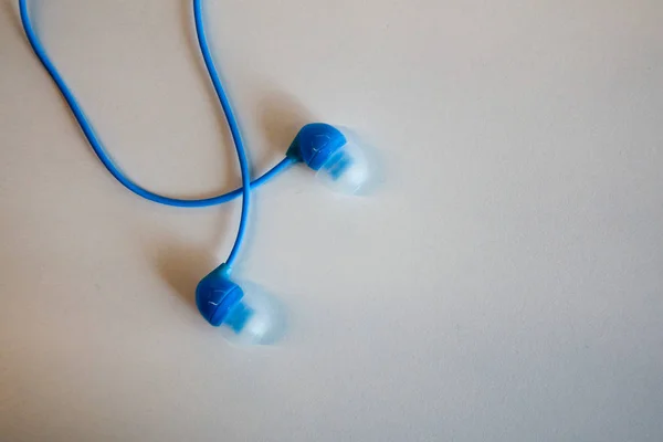 Blaues Headset Für Musik — Stockfoto