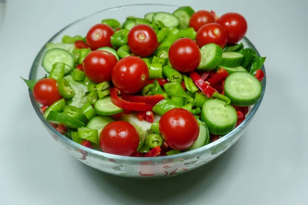 Gemengde Salade Voor Het Avondeten — Stockfoto