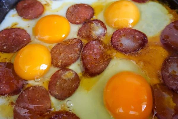 Uovo Salsiccia Turco Colazione Del Mattino — Foto Stock