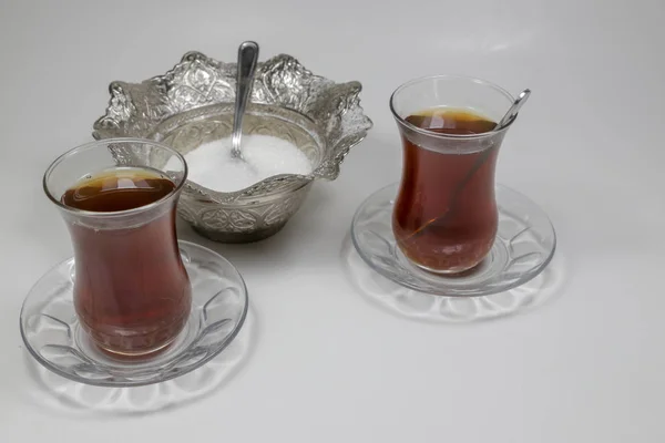 Turecka Herbata Gorące Dirink — Zdjęcie stockowe