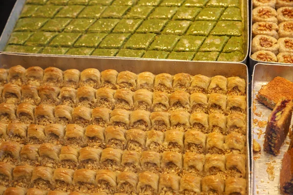 Delicias Postres Turcos Tradicionales Baklava Lokum —  Fotos de Stock